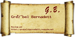 Grébel Bernadett névjegykártya