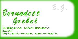 bernadett grebel business card