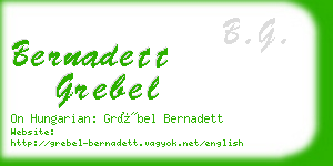 bernadett grebel business card